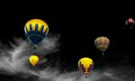 Balloons in a Black Sky